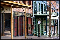 Old storefronts. Virginia City, Nevada, USA (color)