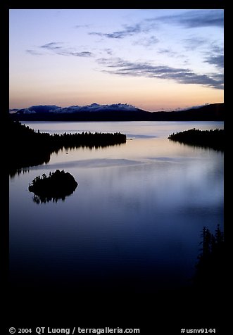 Emerald Bay, dawn, Lake Tahoe, California. USA (color)