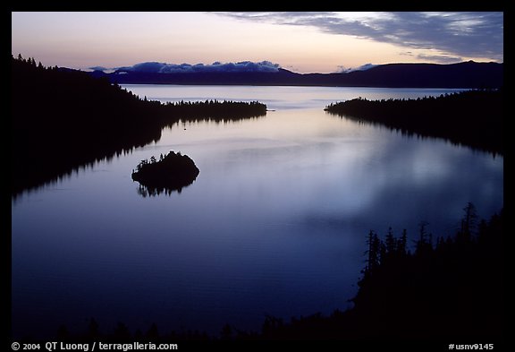 Emerald Bay, dawn, South Lake Tahoe, California. USA (color)