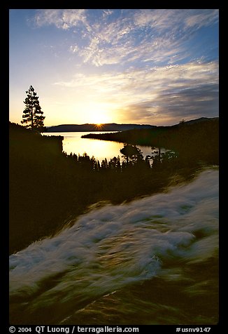 Eagle Falls,  Emerald Bay, sunrise, South Lake Tahoe, California. USA (color)