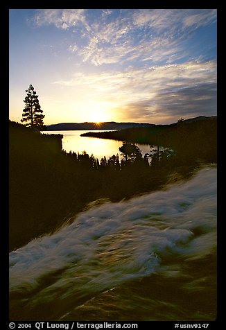 Eagle Falls,  Emerald Bay, sunrise, South Lake Tahoe, California. USA