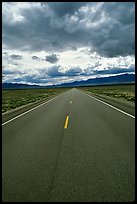 Road converging to the horizon. Nevada, USA (color)
