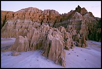 Erosion formation in the soft bentonite clay, Cathedral Gorge State Park. Nevada, USA