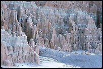 Pilars carved by erosion, Cathedral Gorge State Park. Nevada, USA