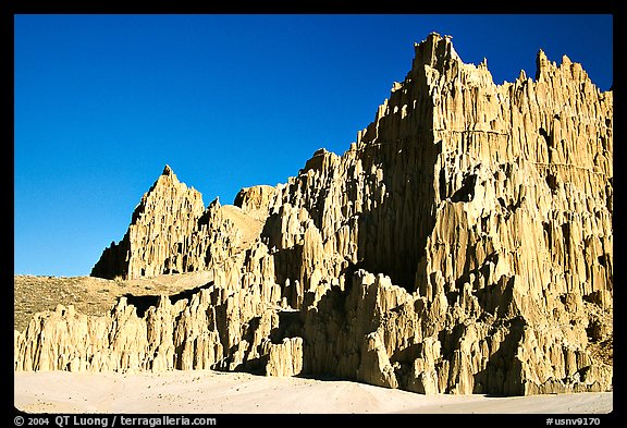 Eroded clay formations, Cathedral Gorge State Park. Nevada, USA