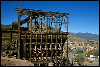 Old mining apparatus,  Pioche. Nevada, USA (color)