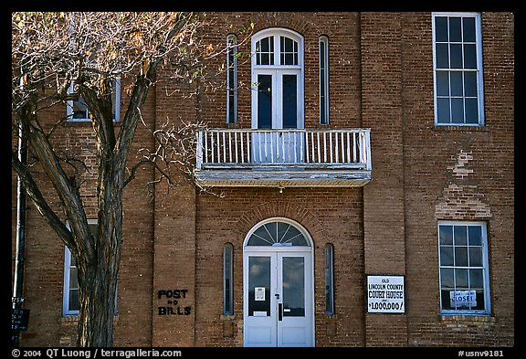 Old court house, Pioche. Nevada, USA (color)