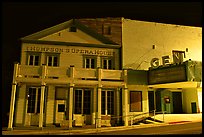 Opera house by night, Pioche. Nevada, USA