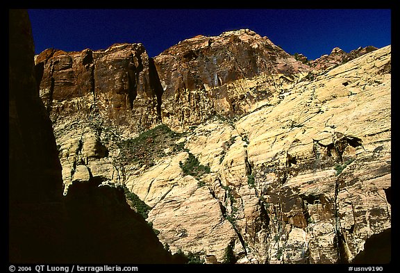 High cliffs. Red Rock Canyon, Nevada, USA (color)