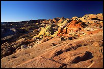 Colorful sandstone formations, early morning, Valley of Fire State Park. Nevada, USA