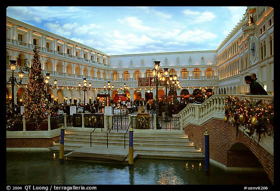 Interior of the Venetian casino. Las Vegas, Nevada, USA (color)