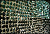 Detail of wall of the bottle house, Rhyolite. Nevada, USA (color)