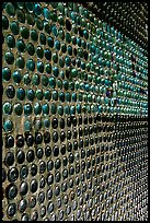 Bottles making up a wall, Rhyolite. Nevada, USA (color)