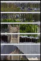 Church reflected in glass building. Houston, Texas, USA ( color)