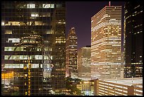 Downtown at night. Houston, Texas, USA ( color)