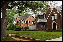 Old houses, North Boulevard. Houston, Texas, USA ( color)