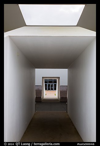 Corridor, Centennial Pavilion, Rice University. Houston, Texas, USA (color)