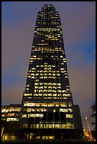 Williams (Transco) Tower at night. Houston, Texas, USA ( color)