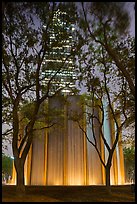 Gerald D. Hines Waterwall and Williams Tower at night. Houston, Texas, USA ( color)