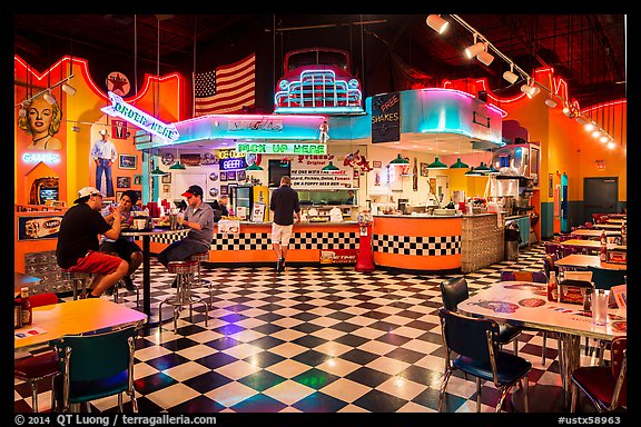 Dinner. Houston, Texas, USA (color)