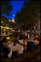 Riverside dinning on the Riverwalk. San Antonio, Texas, USA ( color)