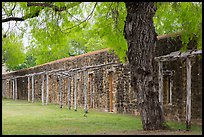 Protective wall, Mission San Jose. San Antonio, Texas, USA