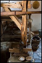 Interior of mill, Mission San Jose. San Antonio, Texas, USA