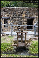 Mill and stream, Mission San Jose. San Antonio, Texas, USA ( color)