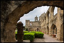 Convento and Church Dome, , Mission San Jose. San Antonio, Texas, USA ( color)