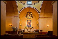 Interior of the church, Mission Concepcion. San Antonio, Texas, USA ( color)