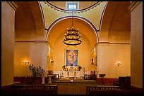 Interior of the church, Mission Concepcion. San Antonio, Texas, USA