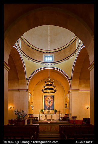 Mission Concepcion Church interior. San Antonio, Texas, USA (color)