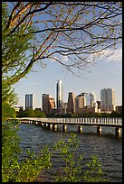 Skyline and Colorado River. Austin, Texas, USA ( color)