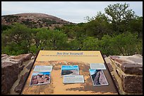 Interpretive sign, Enchanted Rock state park. Texas, USA ( color)