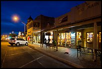 Stores at night. Fredericksburg, Texas, USA ( color)