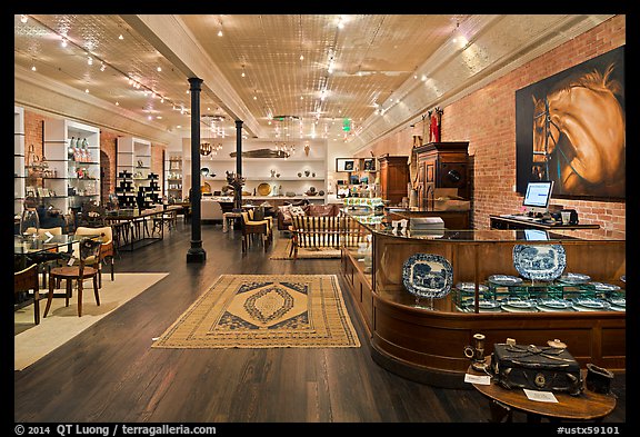 Store interior. Fredericksburg, Texas, USA (color)