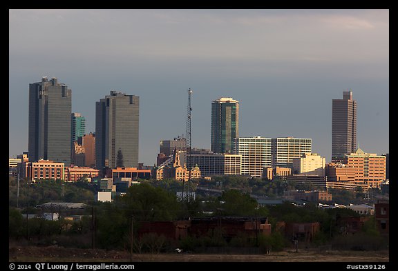 Skyline. Fort Worth, Texas, USA (color)
