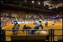 Indoor Rodeo, Cowtown coliseum. Fort Worth, Texas, USA ( color)