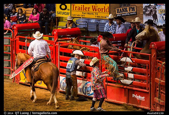 Gates, Stokyards Rodeo. Fort Worth, Texas, USA (color)