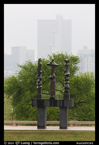 Sculpture garden of Ammon Carter Museum. Fort Worth, Texas, USA (color)