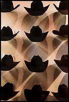 Dark cowboy hats for sale. Fort Worth, Texas, USA ( color)