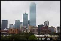 Dallas Skyline near Dealey Plaza. Dallas, Texas, USA ( color)