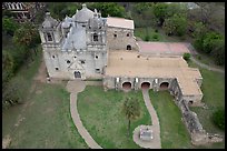 Aerial view of Mission Concepcion. San Antonio, Texas, USA ( color)