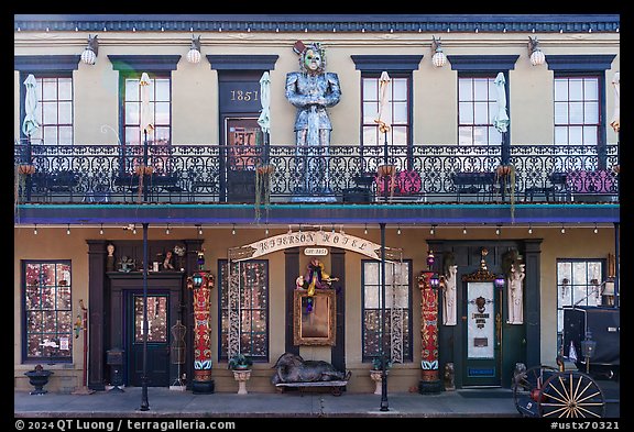 Jefferson Hotel facade. Jefferson, Texas, USA (color)