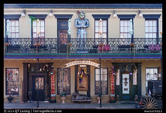 Jefferson Hotel facade. Jefferson, Texas, USA