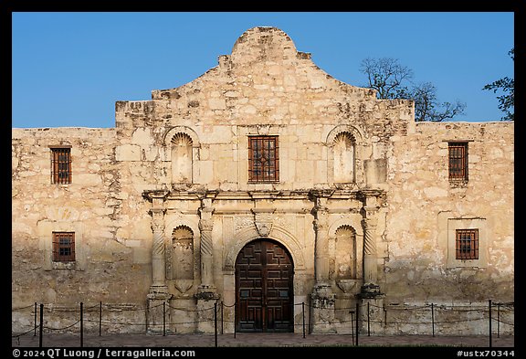 Chapel of the Alamo Mission. San Antonio, Texas, USA (color)