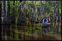 Canoeists, Caddo Lake State Park. Texas, USA ( color)