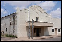 Weathered façade of the Texas Theatre, Marfa. Texas, USA ( color)