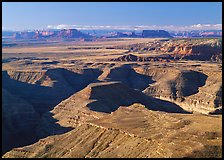 San Juan Canyon from Muley Point, with Monument Valley in the distance. Bears Ears National Monument, Utah, USA