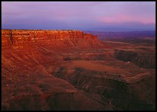 Cliffs near Muley Point, dusk. Bears Ears National Monument, Utah, USA ( color)